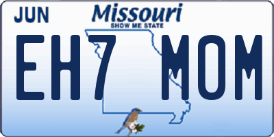 MO license plate EH7M0M