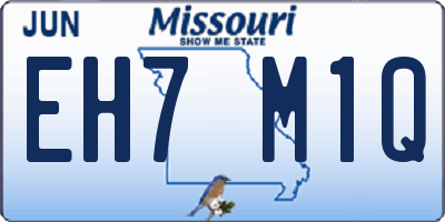 MO license plate EH7M1Q