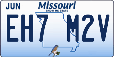MO license plate EH7M2V