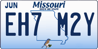 MO license plate EH7M2Y