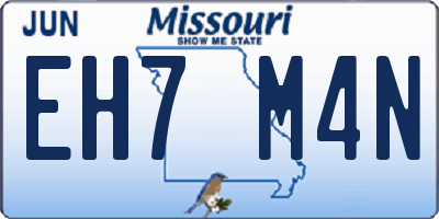 MO license plate EH7M4N