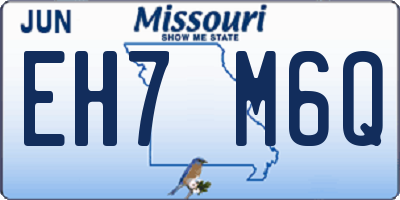 MO license plate EH7M6Q