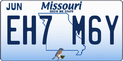 MO license plate EH7M6Y