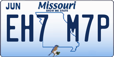 MO license plate EH7M7P