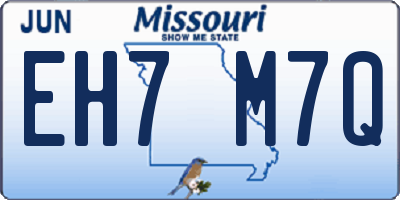 MO license plate EH7M7Q