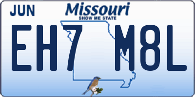 MO license plate EH7M8L