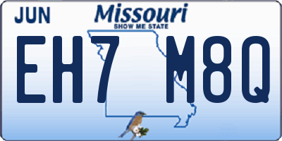 MO license plate EH7M8Q