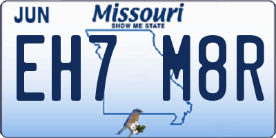 MO license plate EH7M8R