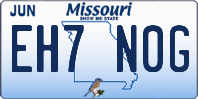 MO license plate EH7N0G