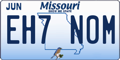 MO license plate EH7N0M
