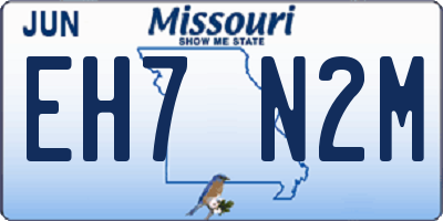 MO license plate EH7N2M