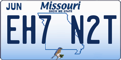 MO license plate EH7N2T