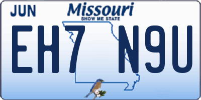 MO license plate EH7N9U