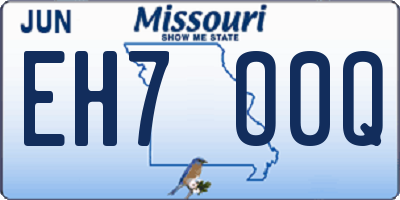 MO license plate EH7O0Q