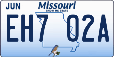 MO license plate EH7O2A
