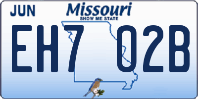 MO license plate EH7O2B