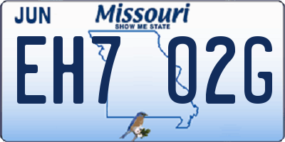 MO license plate EH7O2G