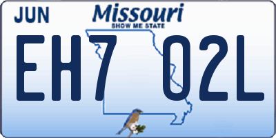 MO license plate EH7O2L