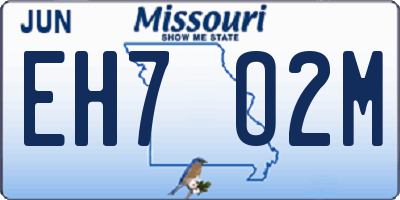 MO license plate EH7O2M