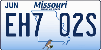 MO license plate EH7O2S