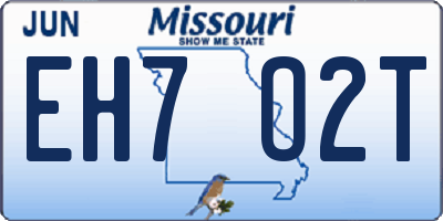 MO license plate EH7O2T