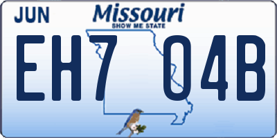MO license plate EH7O4B