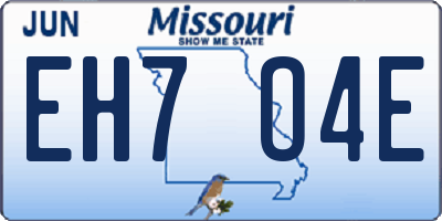 MO license plate EH7O4E