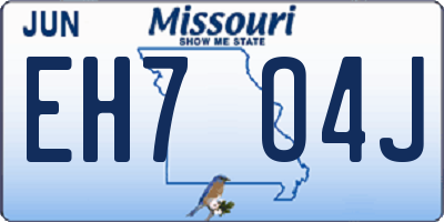 MO license plate EH7O4J