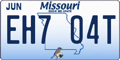 MO license plate EH7O4T