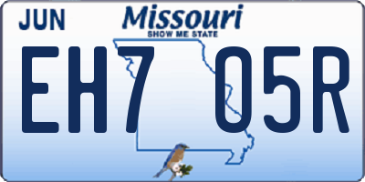 MO license plate EH7O5R