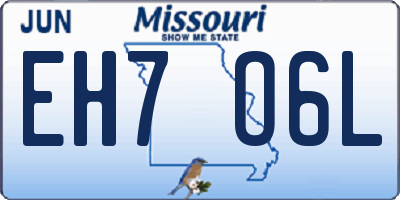 MO license plate EH7O6L