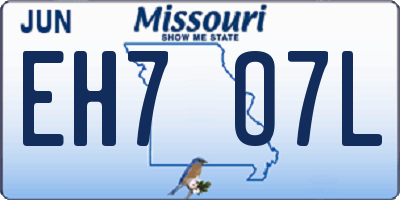 MO license plate EH7O7L