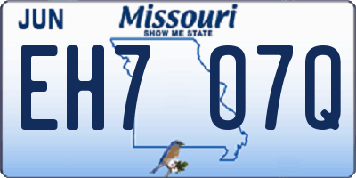 MO license plate EH7O7Q
