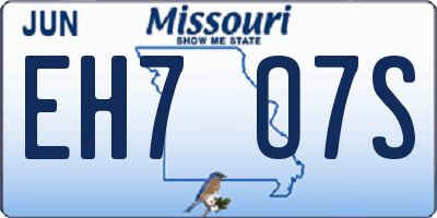 MO license plate EH7O7S