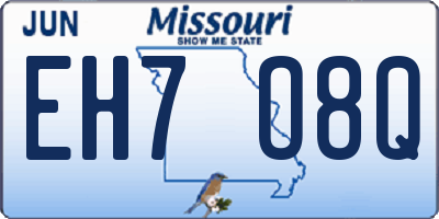 MO license plate EH7O8Q