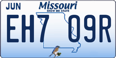 MO license plate EH7O9R