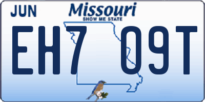 MO license plate EH7O9T