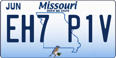 MO license plate EH7P1V