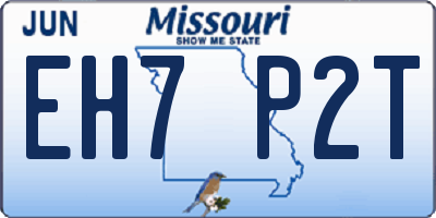 MO license plate EH7P2T