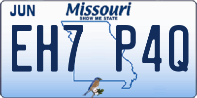MO license plate EH7P4Q