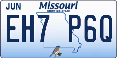 MO license plate EH7P6Q