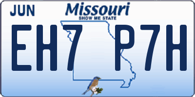 MO license plate EH7P7H
