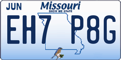 MO license plate EH7P8G