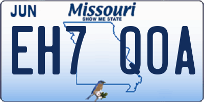 MO license plate EH7Q0A