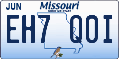 MO license plate EH7Q0I