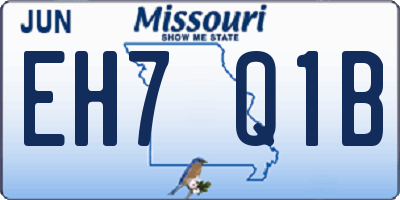 MO license plate EH7Q1B