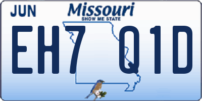MO license plate EH7Q1D
