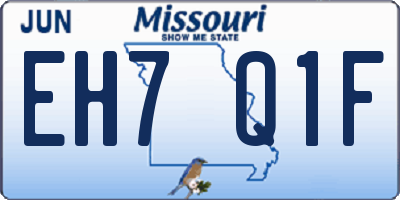 MO license plate EH7Q1F