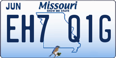 MO license plate EH7Q1G