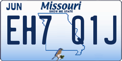 MO license plate EH7Q1J